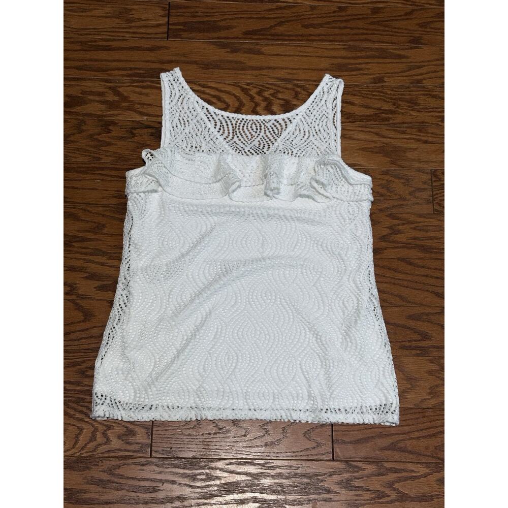 Lilly Pulitzer Women’s Janine Resort White Flowing Lace Tank Top, Size Medium